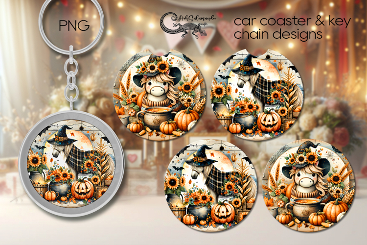 Halloween horse | funny Car coaster & key chain sublimation