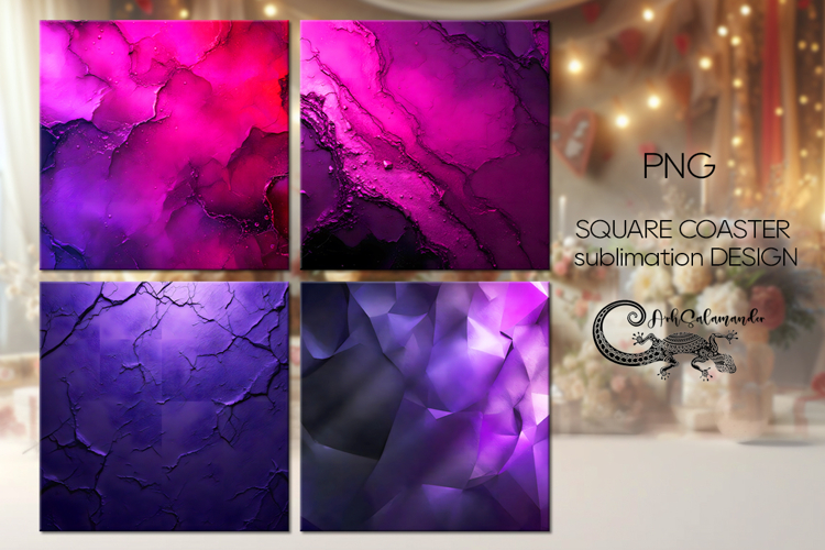 Abstract purple background | 4 square coaster sublimation