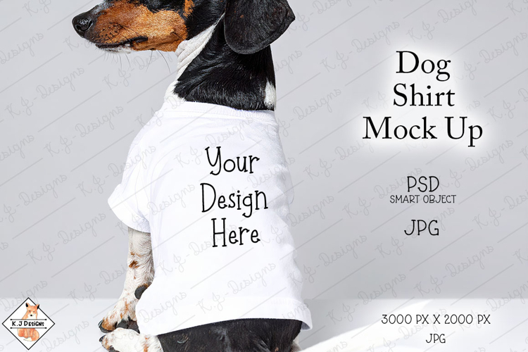 Dog Shirt Mock Up | PSD Smart Object Designs