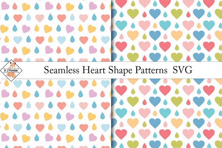 Seamless Heart Patterns SVG