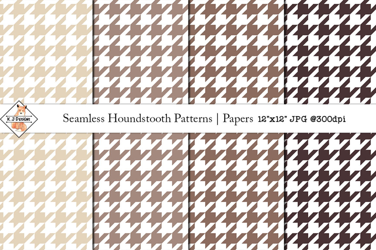 Seamless Houndstooth Patterns | Digital papers