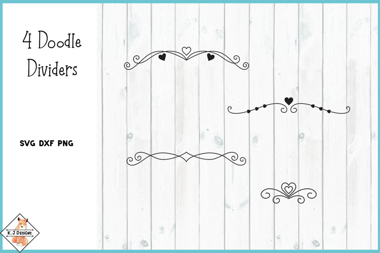Doodle Dividers SVG DXF PNG