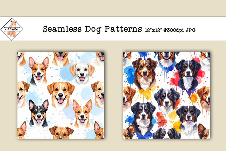 Seamless Dog Digital Papers #2 | Patterns
