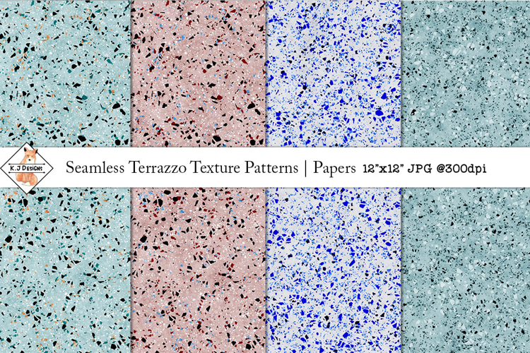 Seamless Terrazzo Paper Textures | Backgrounds