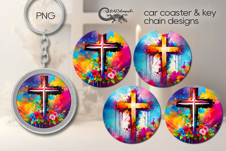 Christian Faith | coaster & key chain sublimation design P4