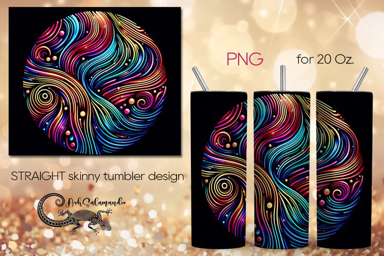 Abstract design | geometric Straight Skinny Tumbler PLUS4