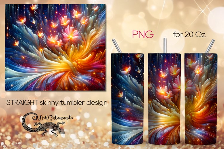 Abstract bright design | Straight Skinny Tumbler PLUS4, PNG