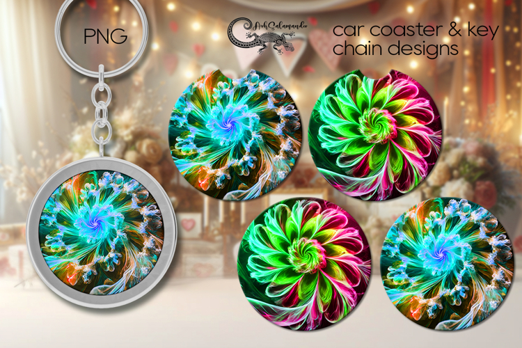 Abstract bright | Car coaster   key chain sublimation PL4