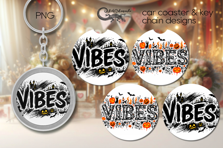 Funny Halloween | coaster & key chainsublimation design PL4