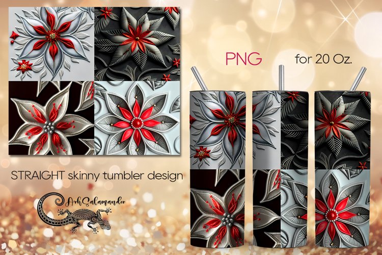 Embroidery | quadro skinny tumbler Sublimation design PLUS4