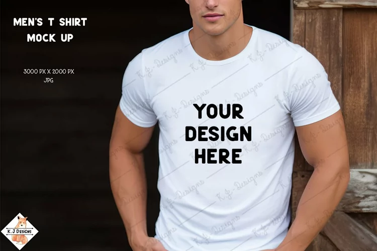 Men's T Shirt Mock Up | Your Design Here