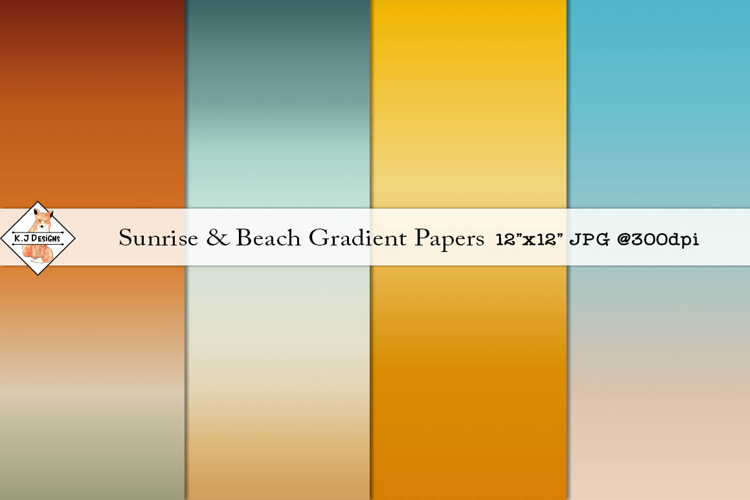 Sunrise & Beach Gradient Papers | Backgrounds