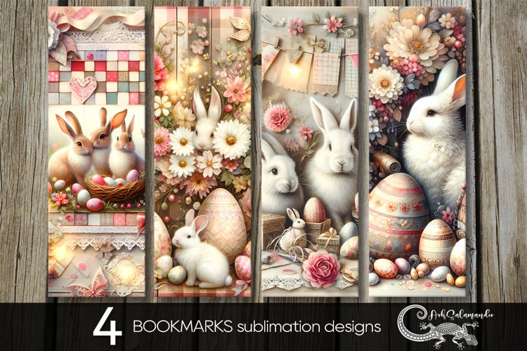 Vintage easter | spring bookmarks sublimation design example image 1