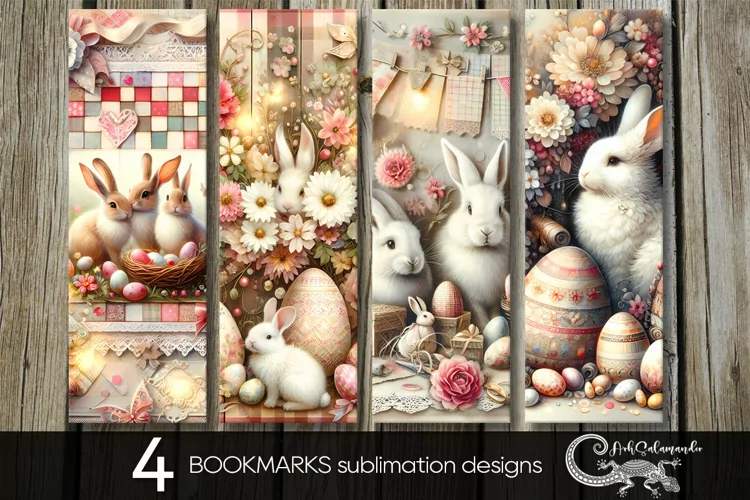 Vintage easter | spring bookmarks sublimation design