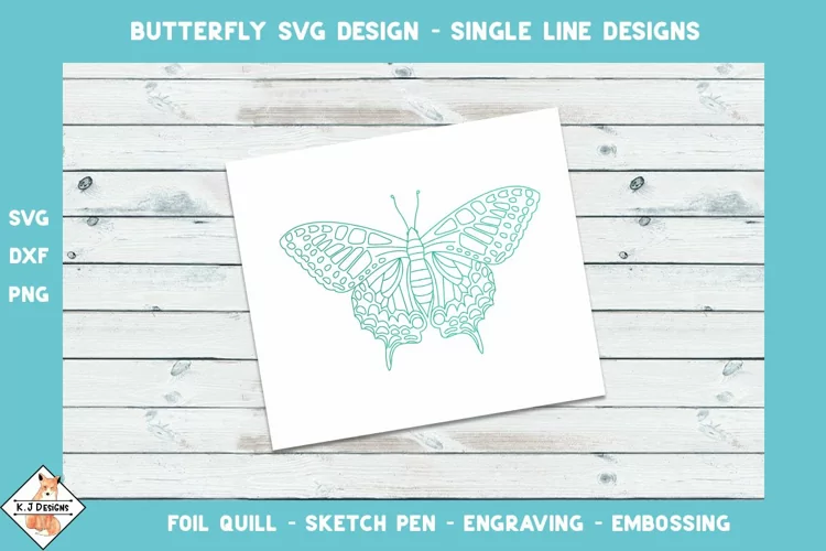 Butterfly SVG for Foil Quill | Single Line Designs