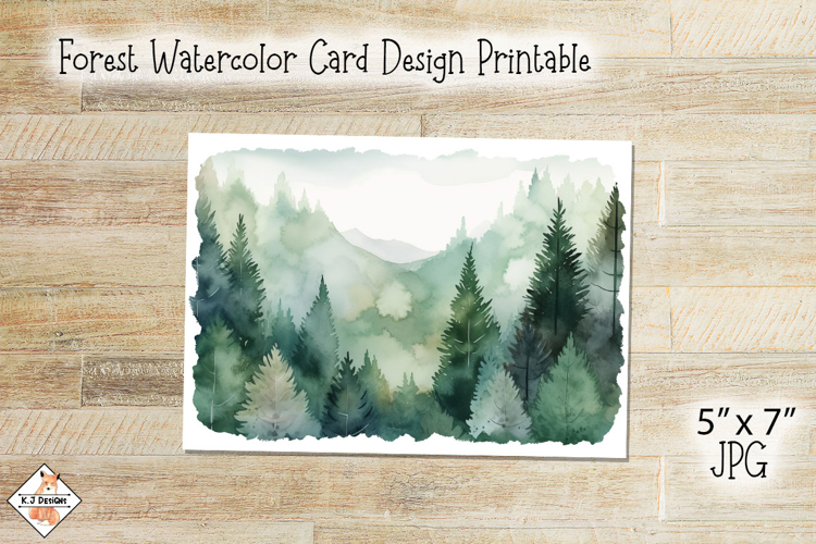 Forest Watercolor Card Designs | Printables
