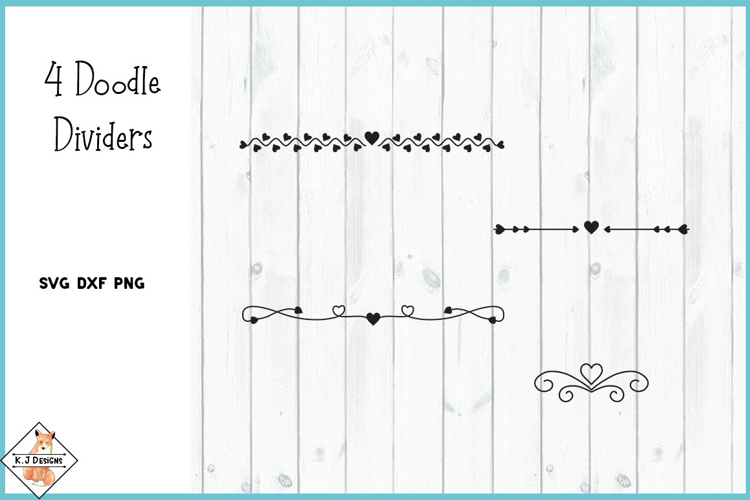 Doodle Dividers SVG DXF PNG