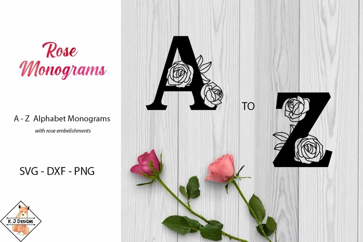 Rose Alphabet Monograms SVG | Alphabet Letters