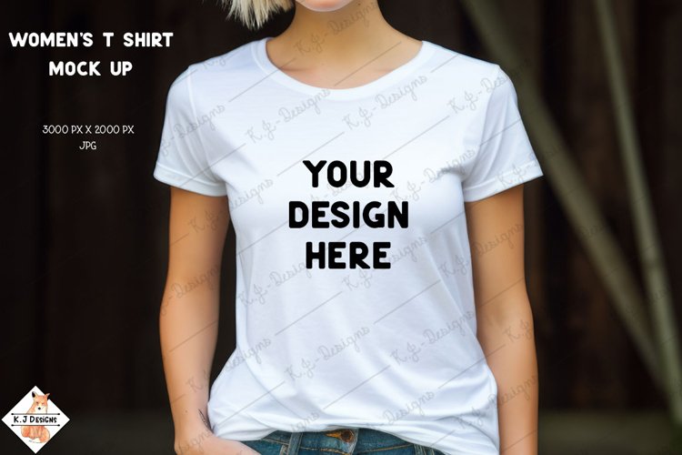 Womens T shirt Mock Up | Add your Design Here