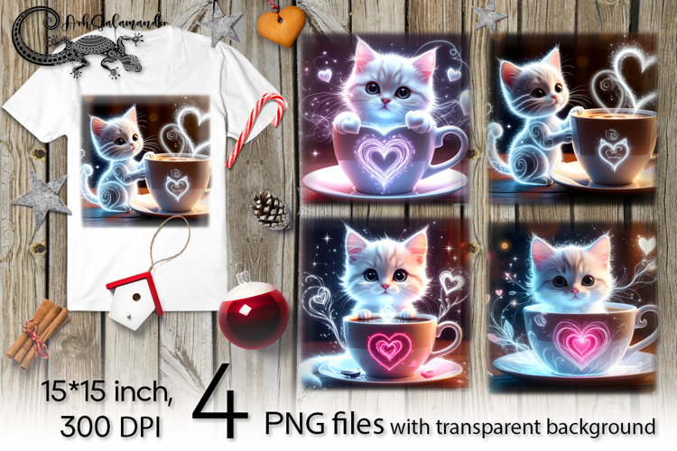 Valentine coffee | 4 love PNG Sublimation designs P