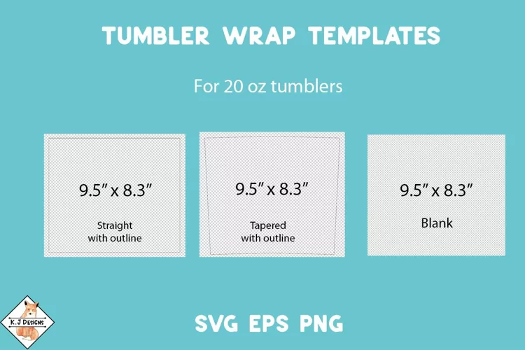 Tumbler Wrap Sublimation Templates SVG
