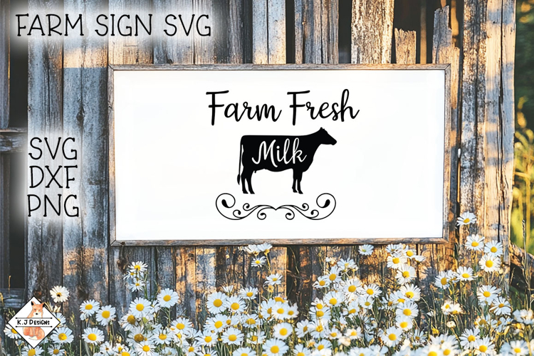 Farm Fresh Milk SVG | Farmhouse Designs