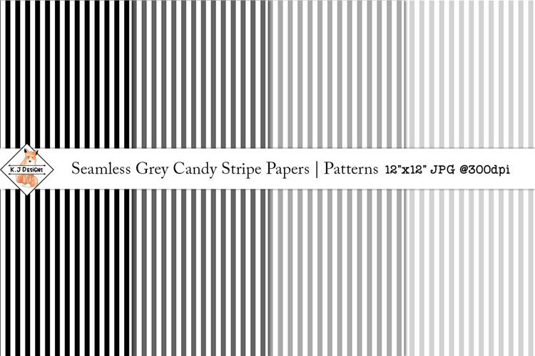 Seamless Grey Candy Stripe Papers | Patterns