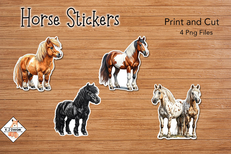 Horse Stickers | Print and Cut