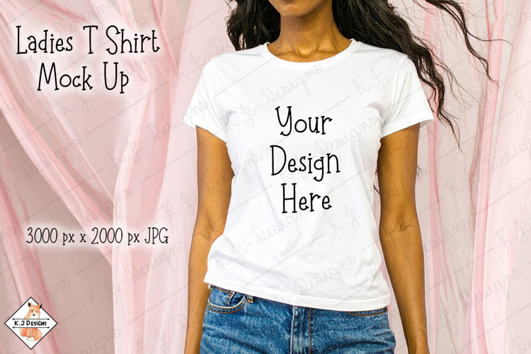 Ladies T Shirt Mockup Photo JPG | Background