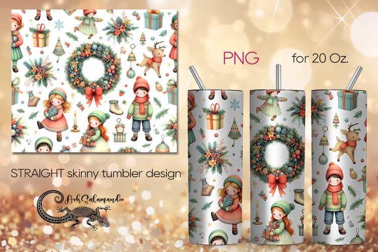 Christmas pattern | Xmas Sublimation Tumbler Design PL5