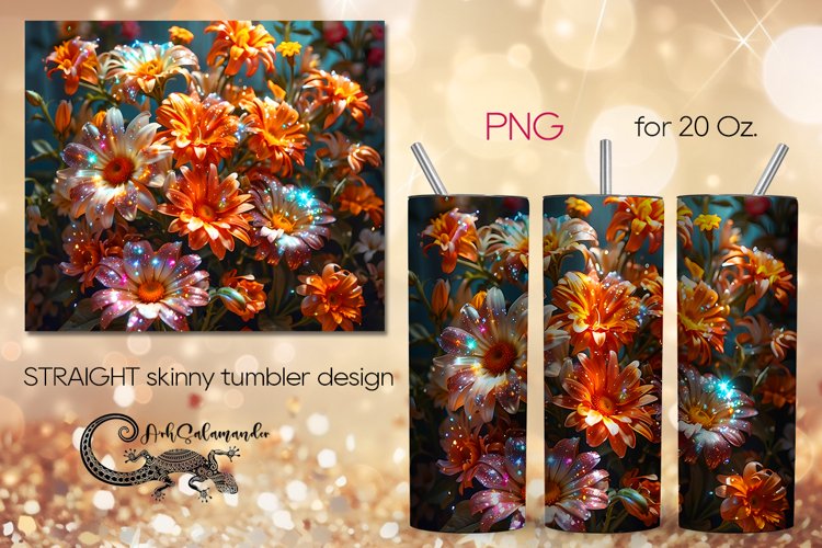 Glitter Sublimation Tumbler Design Image 2