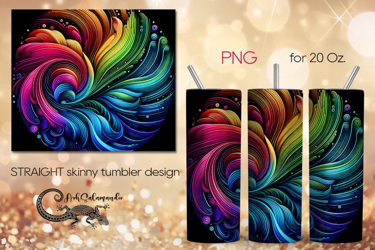 Abstract design | geometric Straight Skinny Tumbler PLUS5