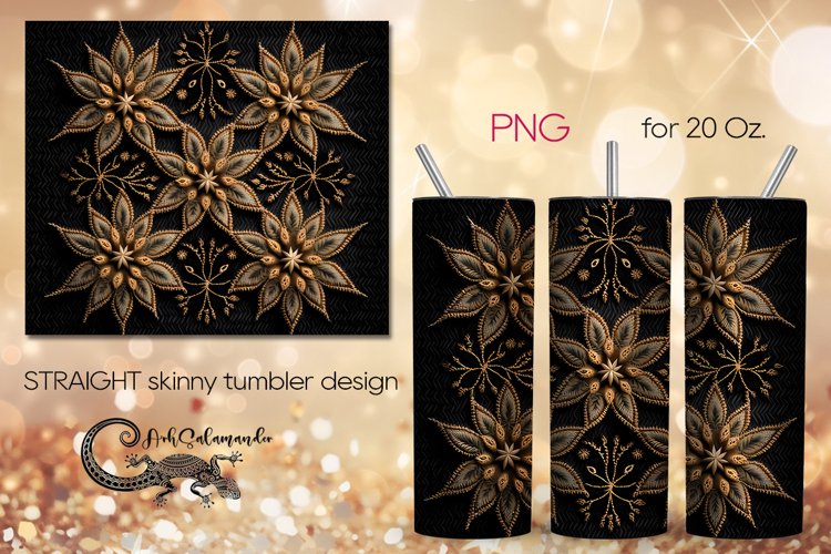 Embroidery | quadro skinny tumbler Sublimation design PLUS5