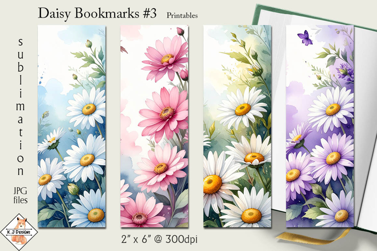 Daisy Bookmark Designs #3 | Printables