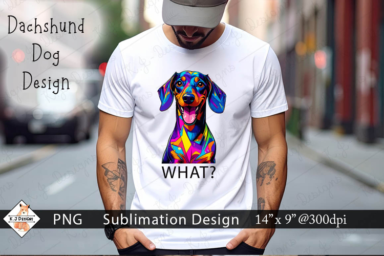 Dachshund Dog Design Sublimation