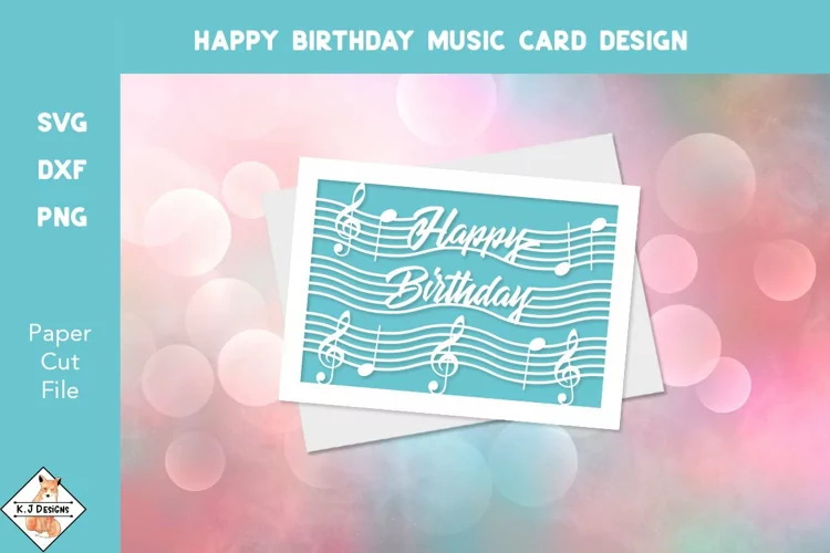Happy Birthday Card SVG | Paper Cutting Design
