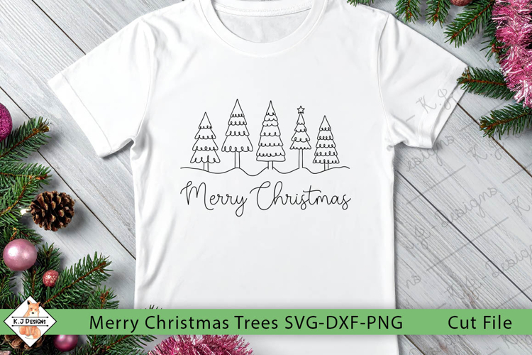Merry Christmas Trees SVG | Cutting File