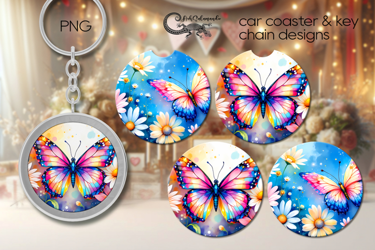 Fairy Butterfly | fantasy car coaster   key chain design PL