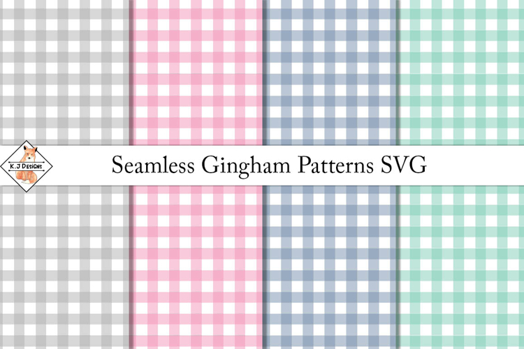 Seamless Gingham Patterns SVG | Digital papers