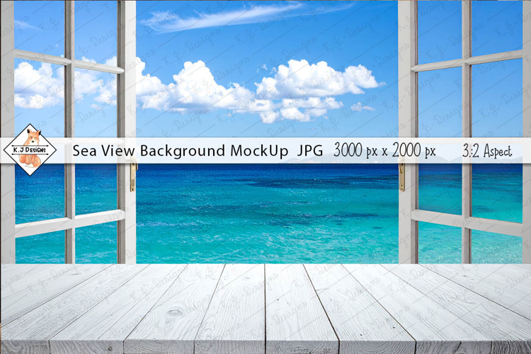 Sea View Background Mockup Photo JPG