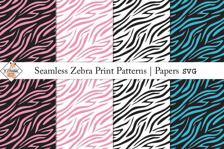 Seamless Zebra Print Patterns SVG