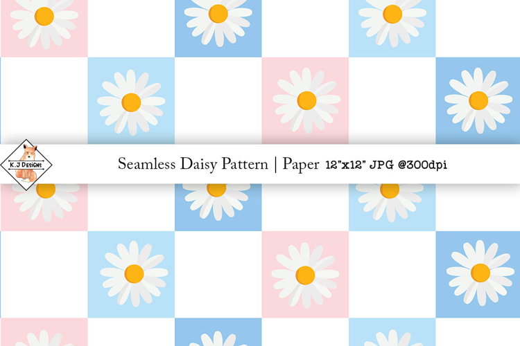 Seamless daisy pattern| Paper