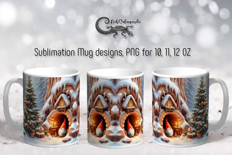 Christmas gnome | Xmas Mug sublimation design PLUS