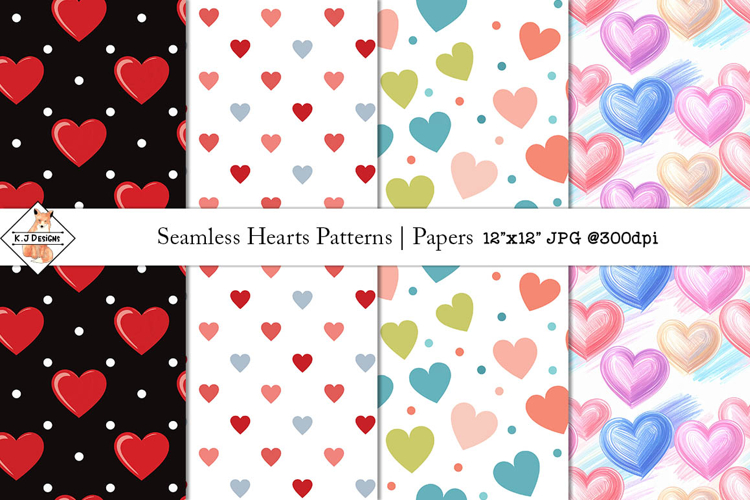 Seamless Hearts Patterns | Papers