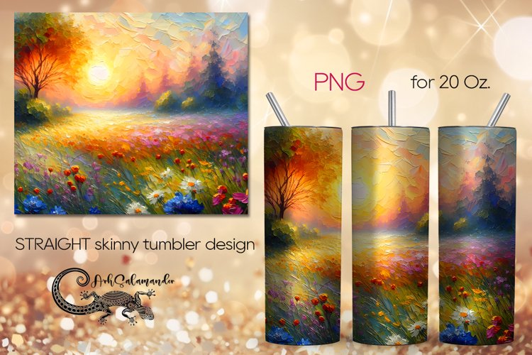 Impressionism landscape | Skinny tumbler Sublimation PLUS6