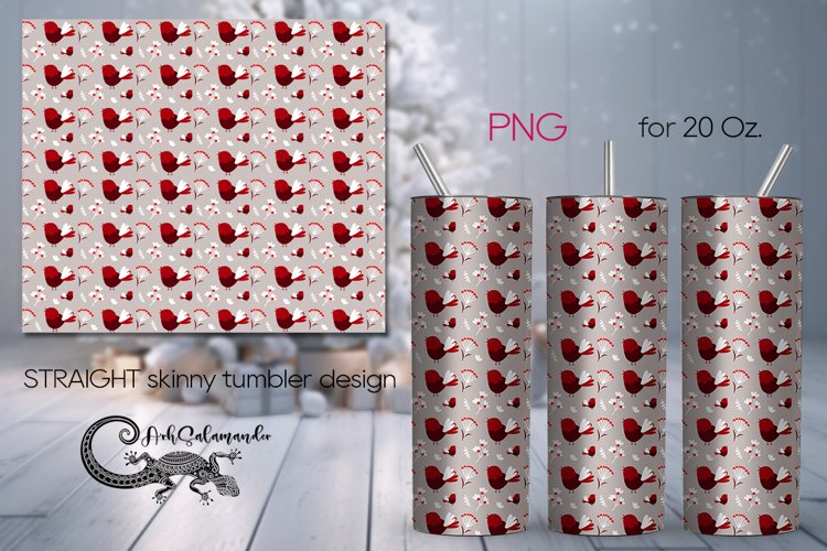 Christmas pattern | Red Xmas Sublimation Tumbler Design PL6