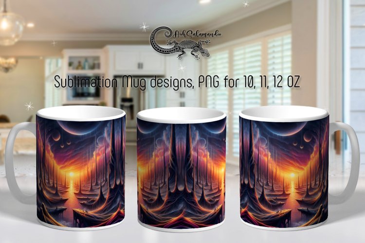 Fantasy landscape | Mug Sublimation design PLUS6