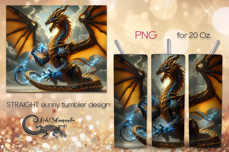 Chinese dragon | mystic Skinny tumbler sublimation design P6