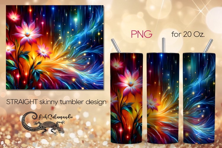 Abstract bright design | Straight Skinny Tumbler PLUS6, PNG