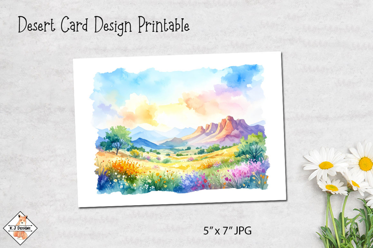 Desert Scene Card Design | Printables